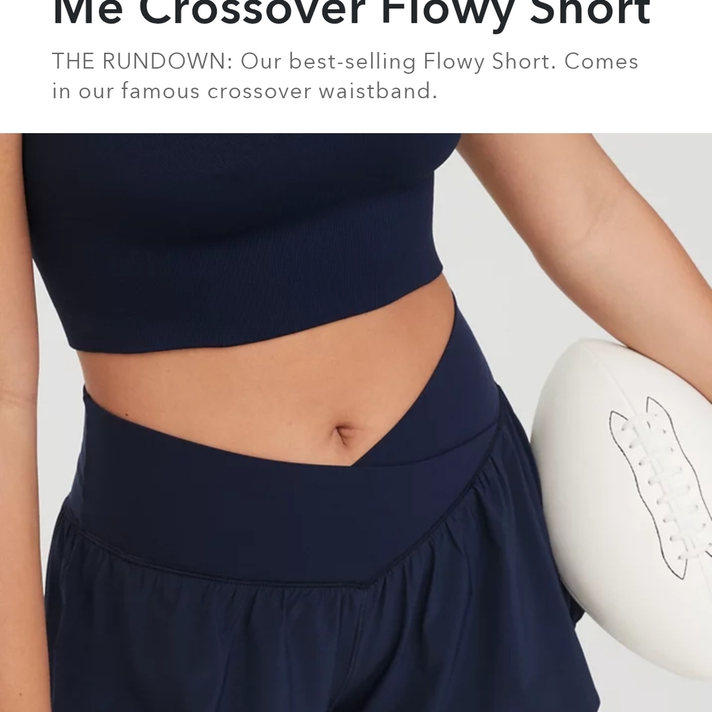 Aerie Real Me Crossover Flowy Short Black Medium